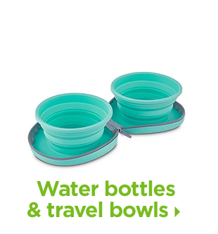 Water bottles & travel bowls.