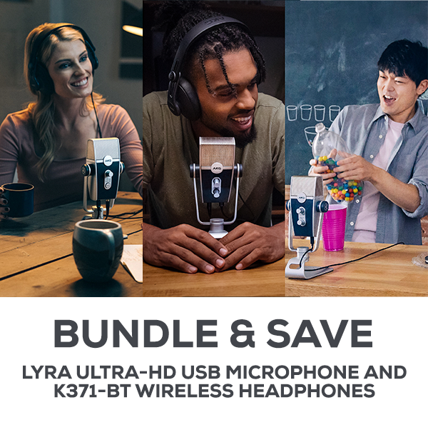 Bundle and Save! AKG Lyra USB Mic & K371-BT Headphones