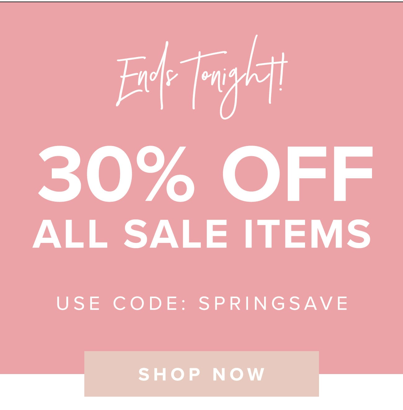 Sale Extended! 30% Off All Sale Items With Code: SPRINGSAVE - Shop Now!