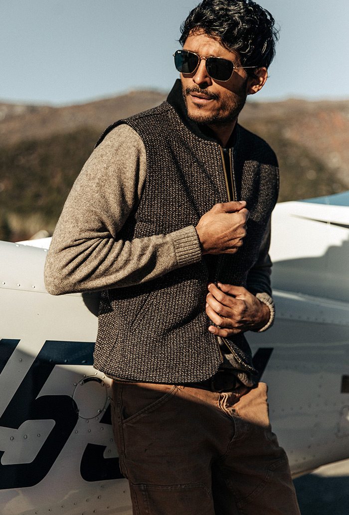 The Able Vest in Wool Beach Cloth