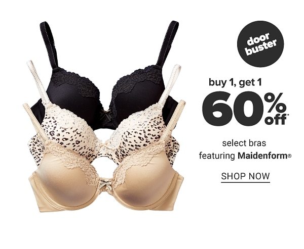 Buy 1 Get 1 60% off select bras featuring maidenform - Shop Now