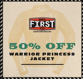 First Manufacturer 50% off Warrior Princess Jacket