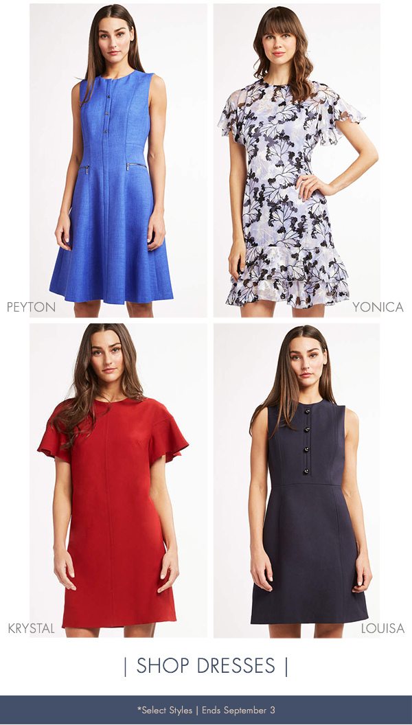 Labor Day Sale - Peyton Dress, Yonica Dress, Krystal Dress, Louisa Dress - Enjoy an additional 25% off - Use Code: LABOR25 - Ends Sep 3