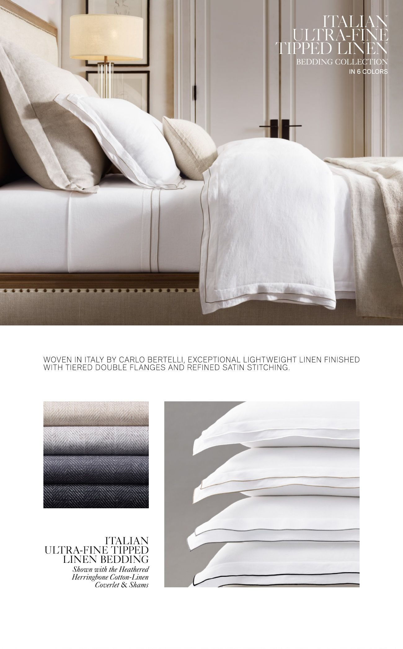 Timeless Linen Bedding. Discover Our Exquisite Collections. - RH