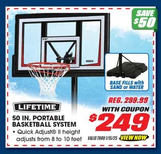 Lifetime 50'' Portable Basketball Hoop