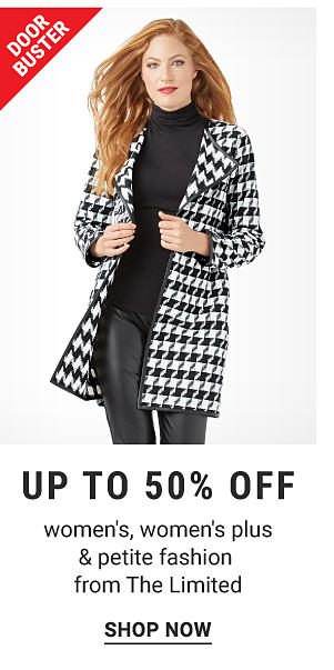 Doorbuster - Up to 50% off women's, women's plus & petite fashion from The Limited. Shop Now.