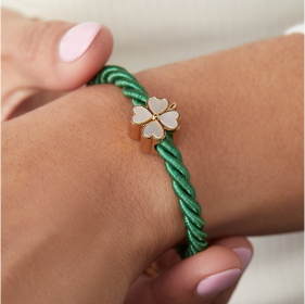 Four Leaf Clover Cord Bracelet | Shop Now