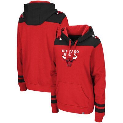 Chicago Bulls Majestic Triple Double Pullover Hoodie - Red/Black