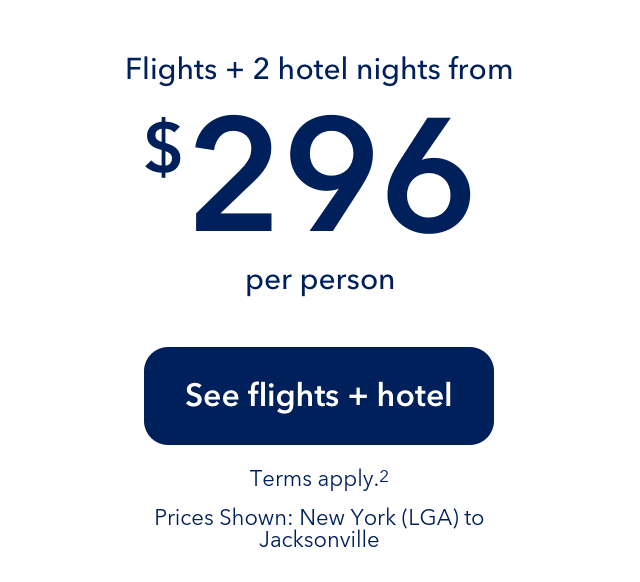 Click here to see more low fares. Price shown was found on jetblue.com at the time shown and is subject to availability and change at any time. Terms apply (1).