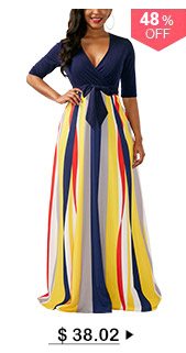 V Neck Half Sleeve Printed Maxi Dress