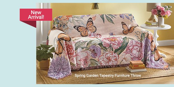 New Arrival - Spring Garden Tapestry Furniture Throw.