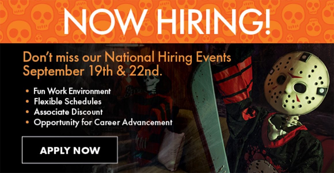 Now Hiring! Don't miss our National Hiring Events September 19th & 22nd. Fun work environment. Flexible Schedules. Associate discount. Opportunity for career advancement. Apply Now.