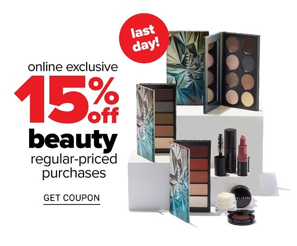 Online Exclusive - 15% off Beauty Regular-Priced Purchases, ends 12/4 - Get Coupon