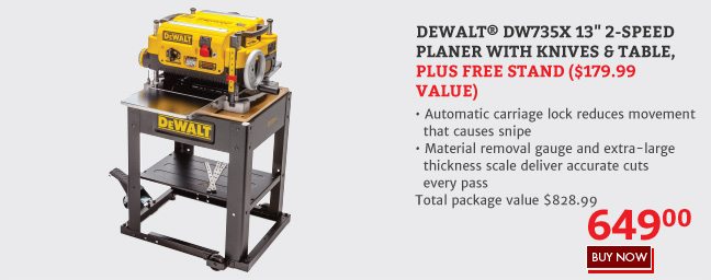 Dewalt DW735X 13" 2-Speed Planer with Kinves & Table Plus FREE Stand!