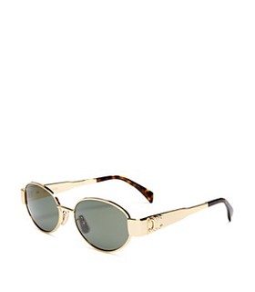 Celine Triomphe Metal Round Sunglasses, 54mm