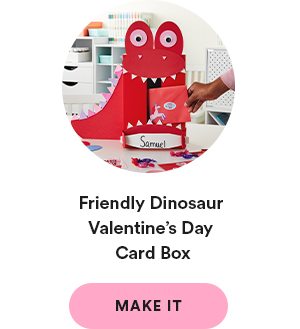 Friendly Dinosaur Valentine's Day Card Box Project