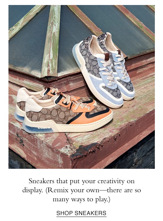 Sneakers that put your creativity on display. (Remix your own - there are so many ways to play.) SHOP SNEAKERS