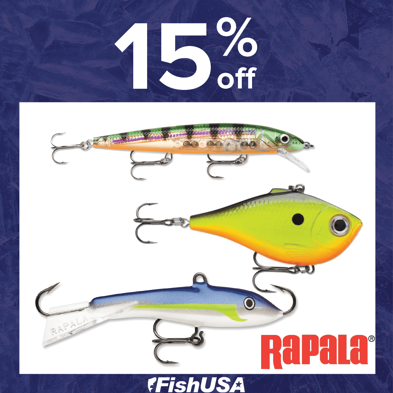 15% off Rapala Lures