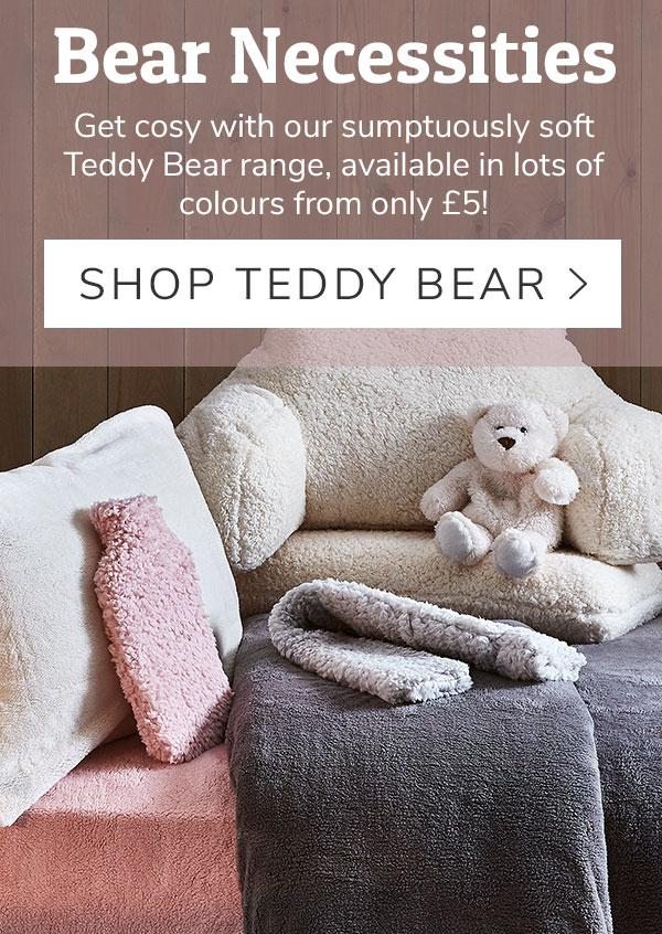 dunelm teddy bear cuddle cushion