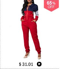 Color Block Zipper Up Pocket Jumpsuit