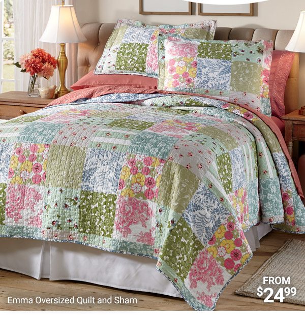 Emma Oversized Quilt and Sham From $24.99