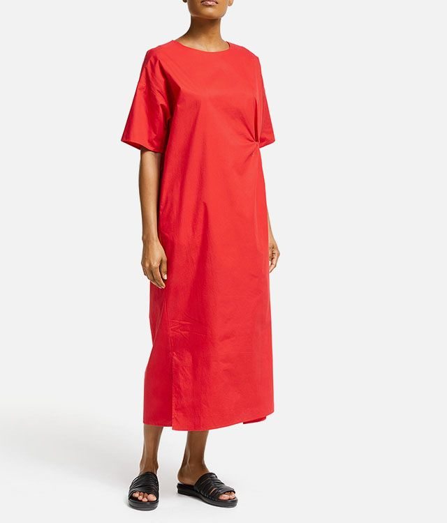 Kin Twist Front Poplin Dress