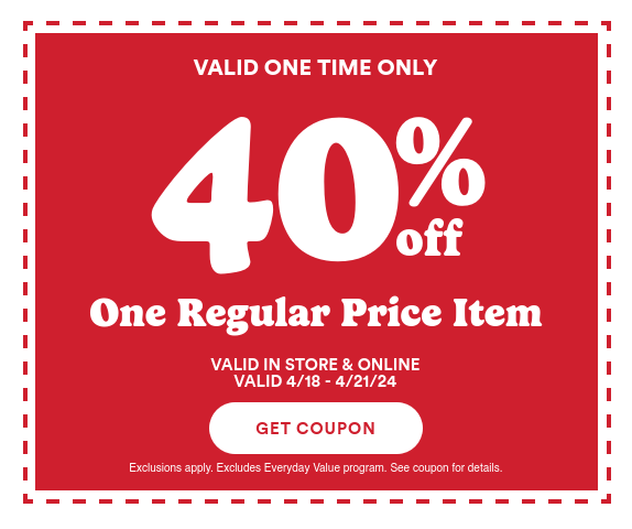 Coupon shown - Click here to get your coupon - Exclusions apply. See coupon for details.