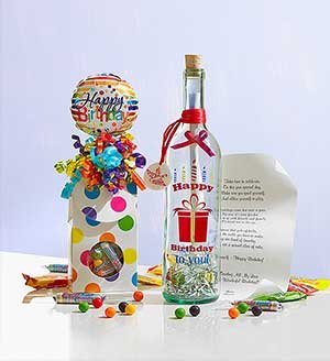Personalized Message in a Bottle Happy Birthday SHOP NOW 
