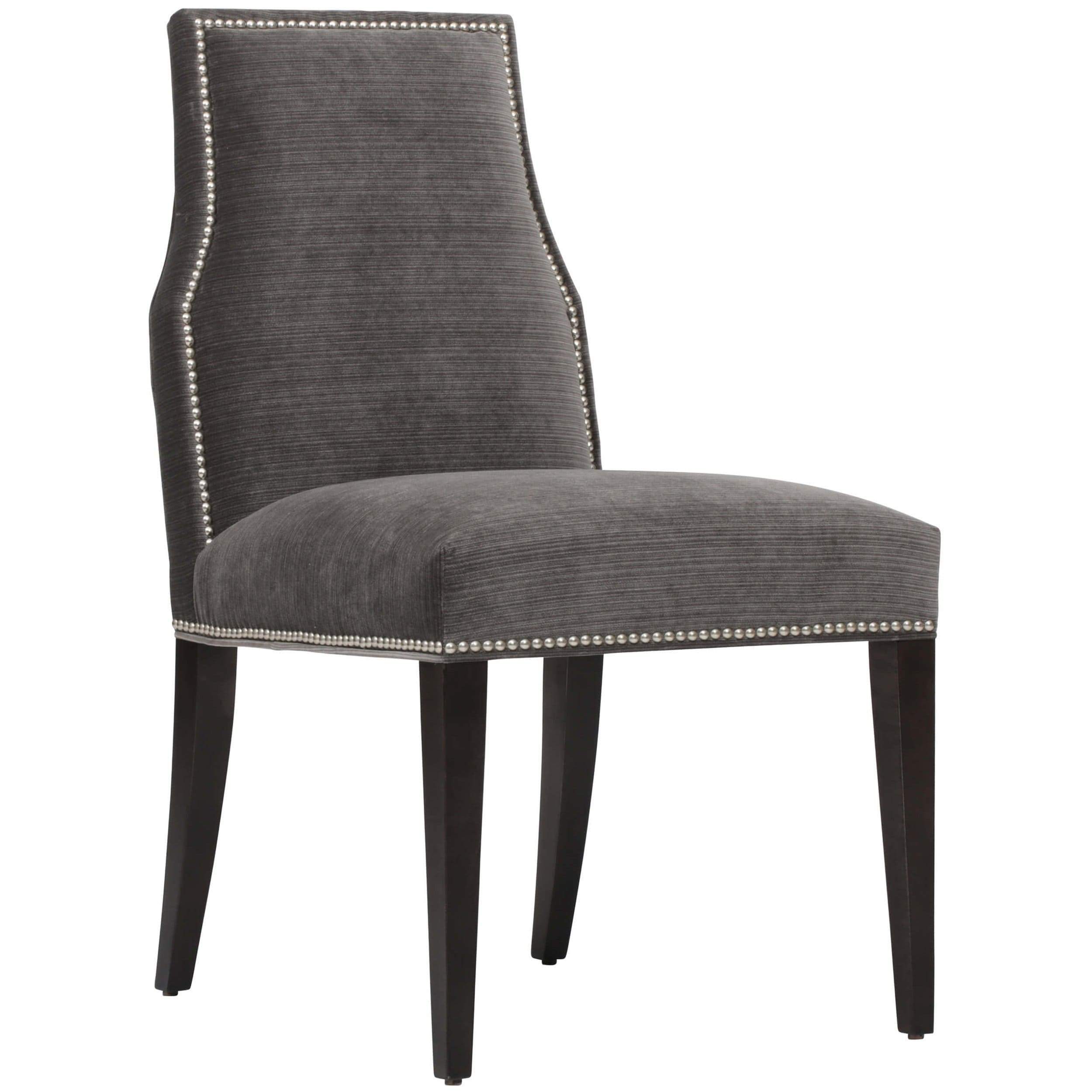 Oliver Side Chair, Valhalla Pewter, Pewter Nailheads