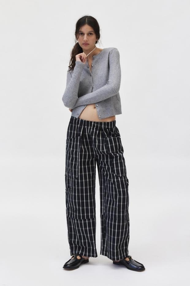 BDG Charlie Gingham Wide-Leg Pant