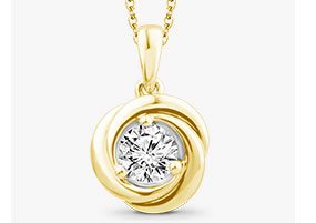 Center of Me 10K Yellow Gold Diamond Necklace