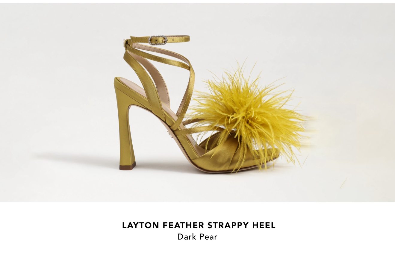 Layton Feather Strappy Heel (Dark Pear)