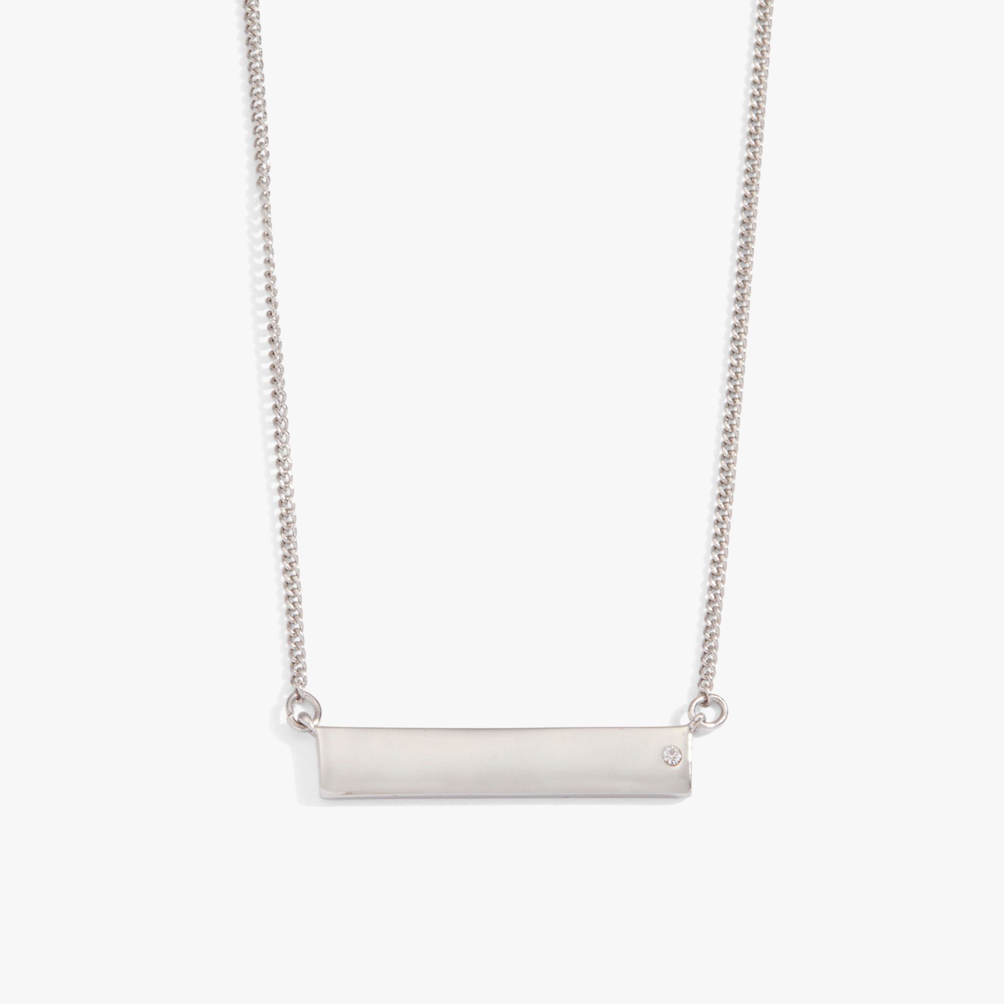 Image of Bar Necklace with Crystal Accent