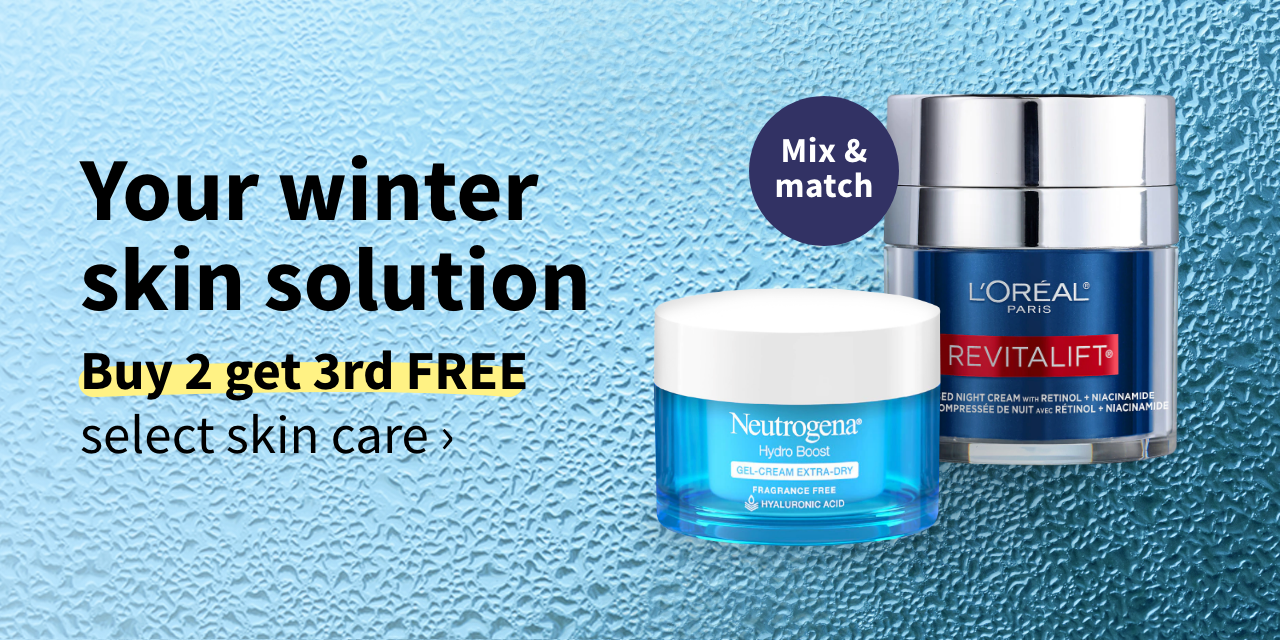 Buy 2 get 3rd free mix & match select skin care