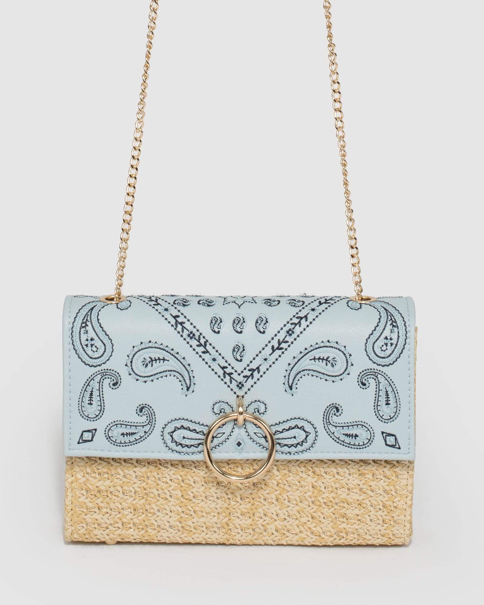 Image of Print Dahlia Embroidered Crossbody Bag