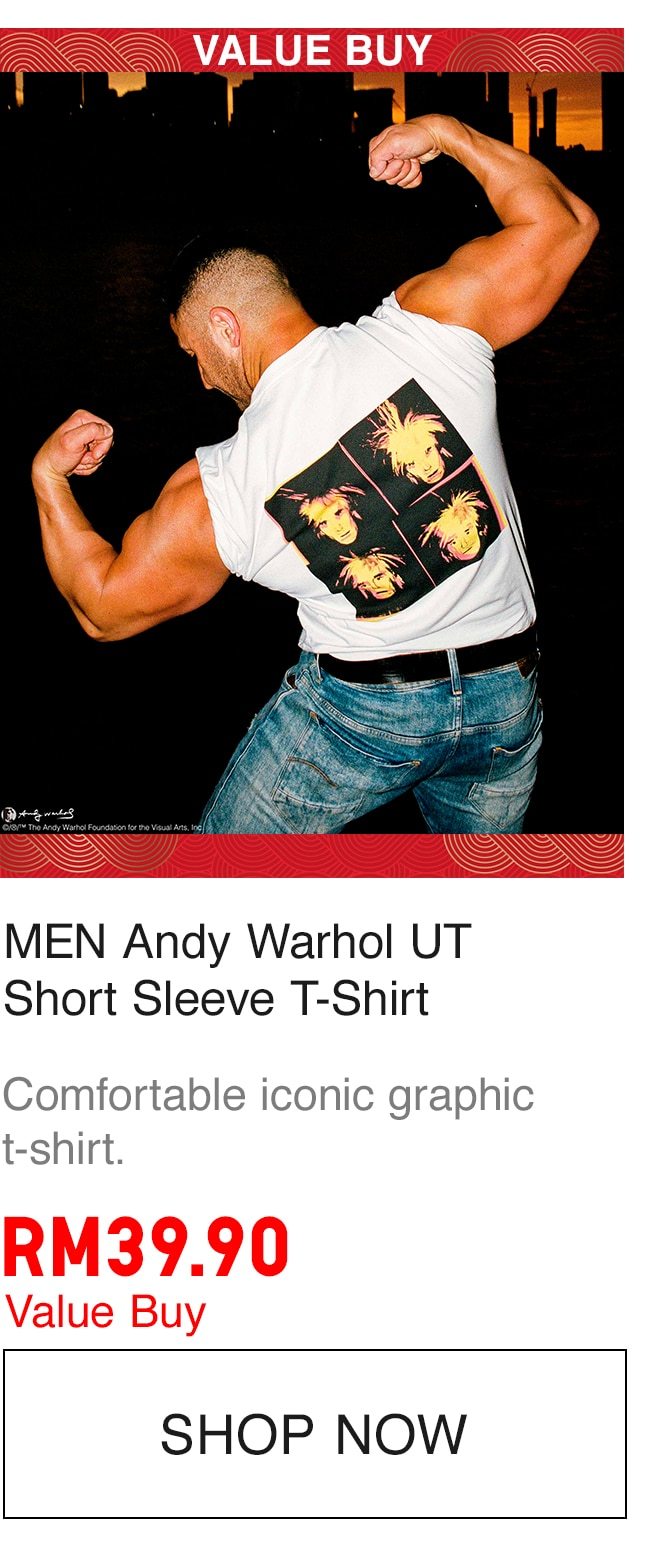 MEN Andy Warhol UT Short Sleeve T-Shirt