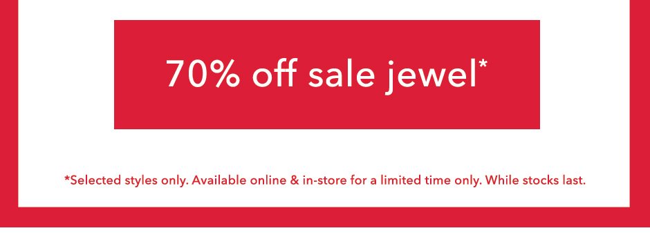 70% off Sale Jewellery