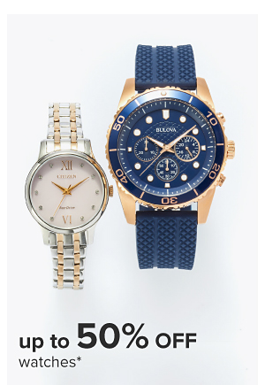 Up to 50% off watches.