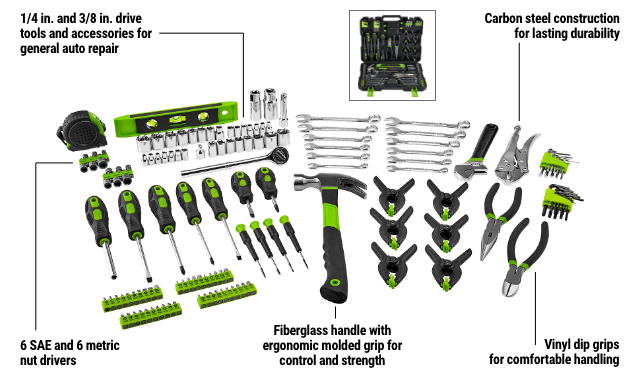 Pittsburgh: Tool Set with Case 146 pc.