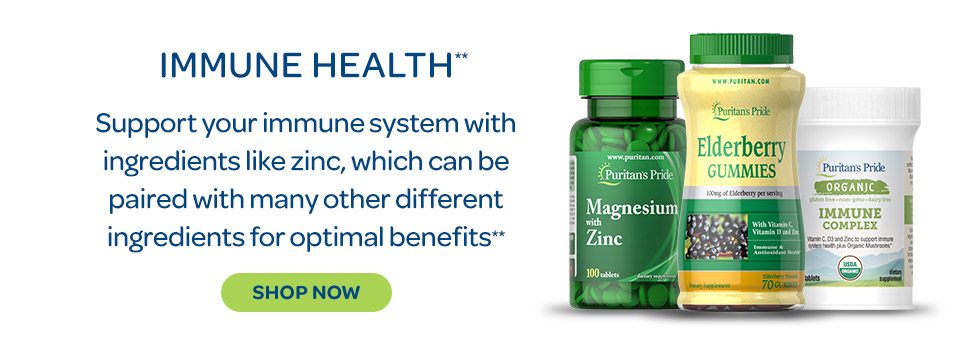 Immune Health **- Support your immune system with ingredients like zinc, which can be paired with many other different ingredients for optimal benefits.** Shop now.
