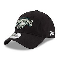 Men's Philadelphia Eagles New Era Black 2017 NFC Champions 9TWENTY Adjustable Hat