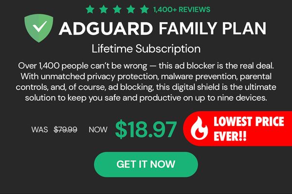 AdGuard Family Plan: Lifetime Subscription