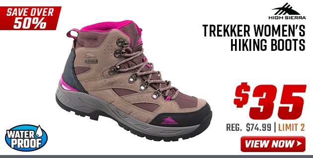 high sierra trekker women's hiking boots