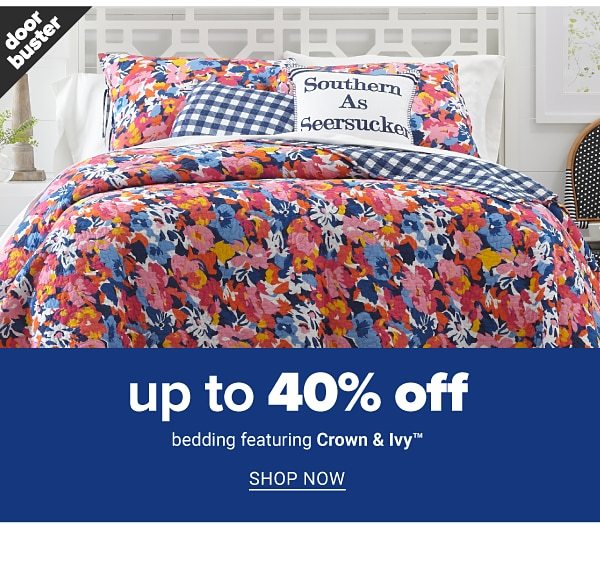 Up to 40% off Bedding feat. Crown & Ivy - Shop Now