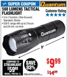View 588 Lumen Tactical Flashlight