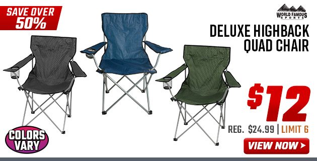 World Famous Sports Deluxe Highback Quad Chair
