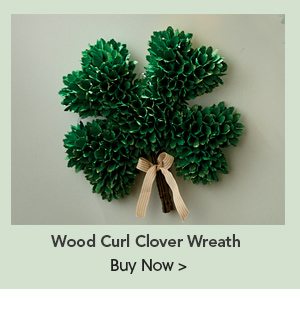 Wood Curl Clover Wreath Buy Now