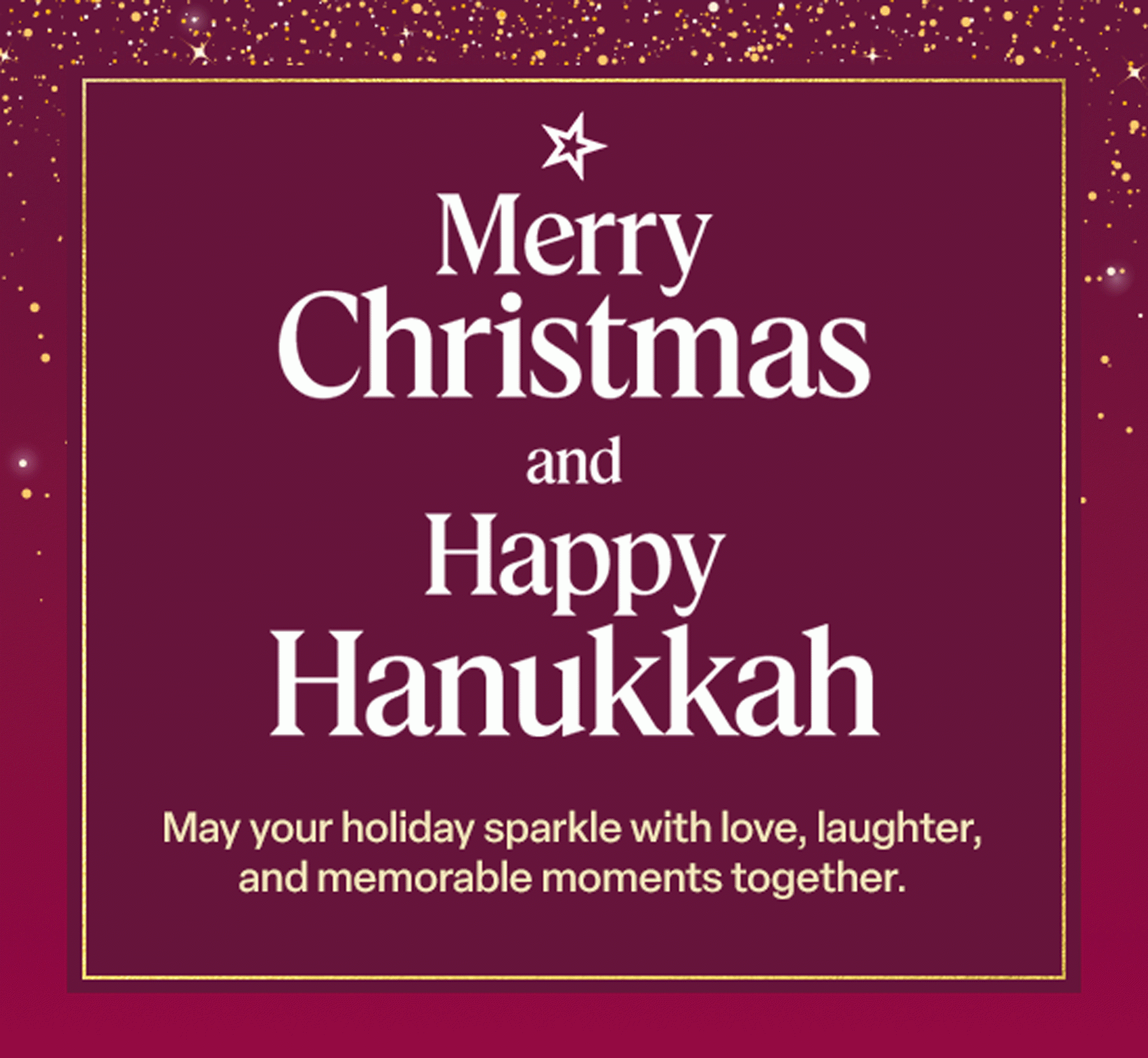 Merry Christmas and Happy Hanukkah!