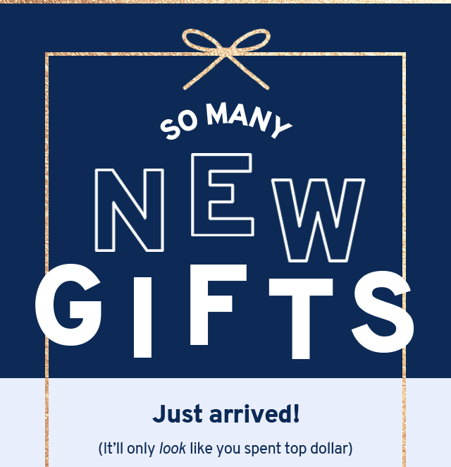 So Many New Gifts: Just arrived! (It’ll only look like you spent top dollar)