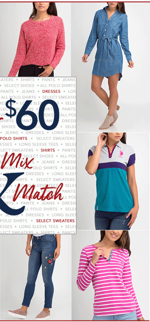 3 For $60 Mix & Match